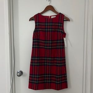 Red Plaid Shift Dress